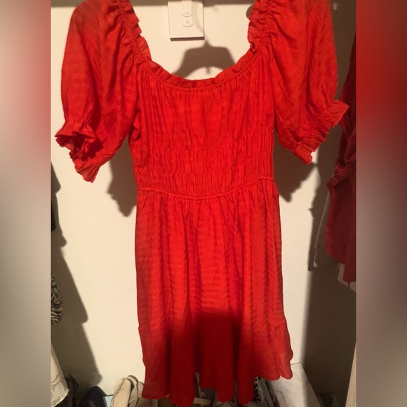 Ruched Red Dress - Picture 2 of 2